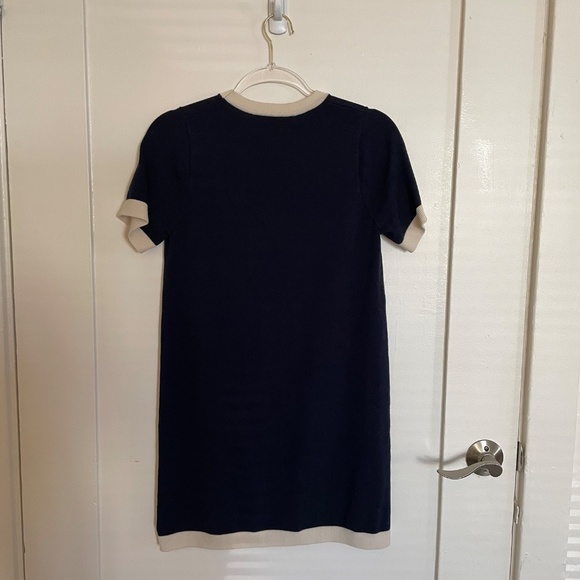 ZARA WOMENS SHORT PLAIN KNIT DRESS IN NAVY/ECRU-SIZE SMALL - Picture 9 of 10